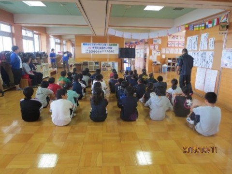 青森ほたてキャラバン隊・出前講座 平成27年9月11日(金) 青森市立奥内小学校 4~6年生37名