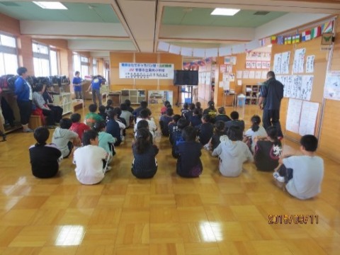 青森ほたてキャラバン隊・出前講座 平成27年9月11日（金） 青森市立奥内小学校　4～6年生37名